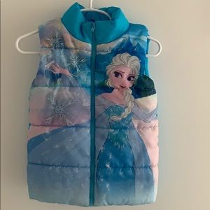 Elsa puffy vest toddler 2T